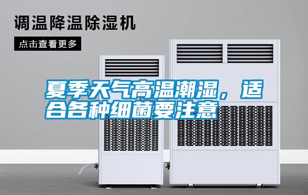 夏季天氣高溫潮濕，適合各種細菌要注意