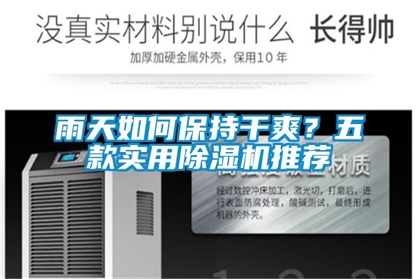 雨天如何保持干爽？五款實用除濕機推薦
